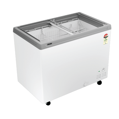 Haier HFC-425GL4 425L Glass Top Deep Freezer with LED Light, Dual Condenser & 4 Star Rating (2026 Model)