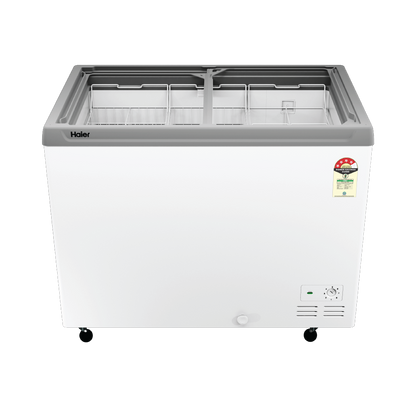 Haier HFC-425GL4 425L Glass Top Deep Freezer with LED Light, Dual Condenser & 4 Star Rating (2026 Model)