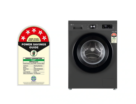 LG 8 kg Front Load Washing Machine (FHB1208Z2M) – Inverter Direct Drive, Steam, 6-Motion, Smart Diagnosis