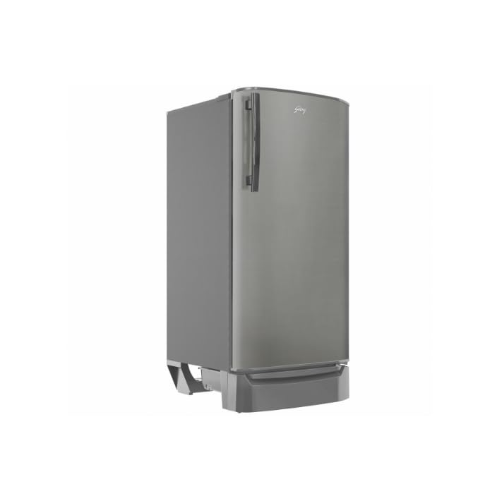 Godrej 180 L 2 Star Direct Cool Turbo Cooling Technology With Upto 24 Days farm Freshness Single Door Refrigerator (RD ERIOPLS 205B THF ST GL, Steel Glow)