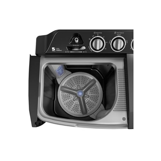 Godrej 8 Kg 5 Star Tri-Roto Scrub Pulsator Semi-Automatic Top Load Washing Machine (WSEDGE CLS 80 5.0 PRA SLGR, Slate Grey)