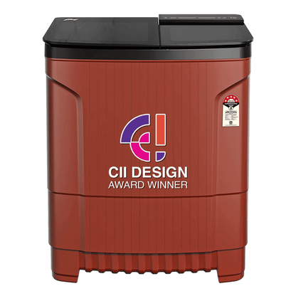 Godrej 8 kg 5 Star Semi Automatic Top Load Washing Machine  Model: WSEDGE ULT 80 5.0 DB2M CSRD | Colour: Red