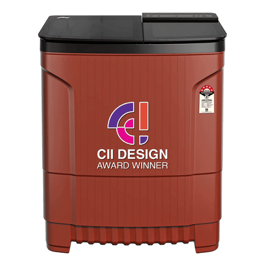 Godrej 8 kg 5 Star Semi Automatic Top Load Washing Machine  Model: WSEDGE ULT 80 5.0 DB2M CSRD | Colour: Red