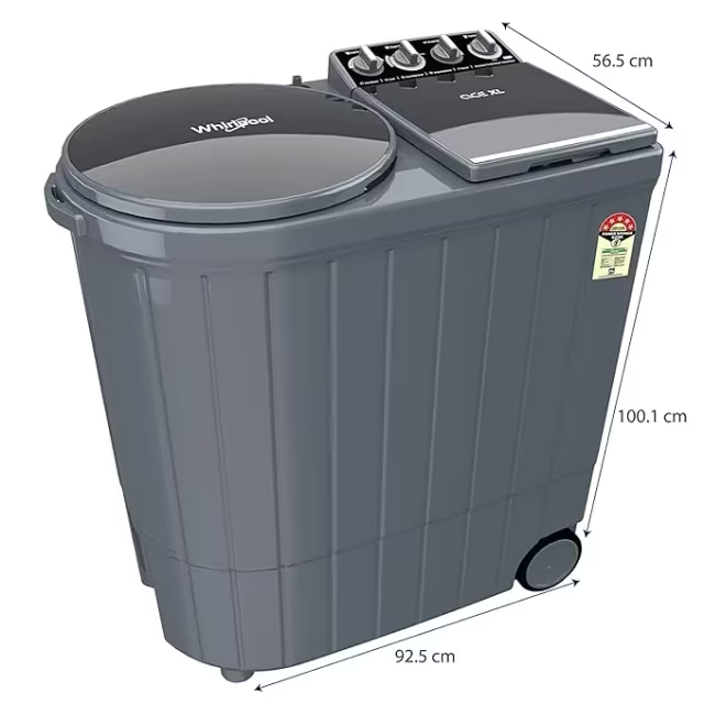 Whirlpool 9.5 Kg Semi Automatic Top Load Washing Machine (XL ACE 30342)  Large Capacity | Powerful Wash | Fast Drying