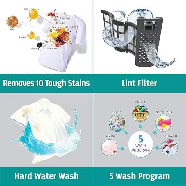 Whirlpool 9.5 Kg Semi Automatic Top Load Washing Machine (XL ACE 30342)  Large Capacity | Powerful Wash | Fast Drying