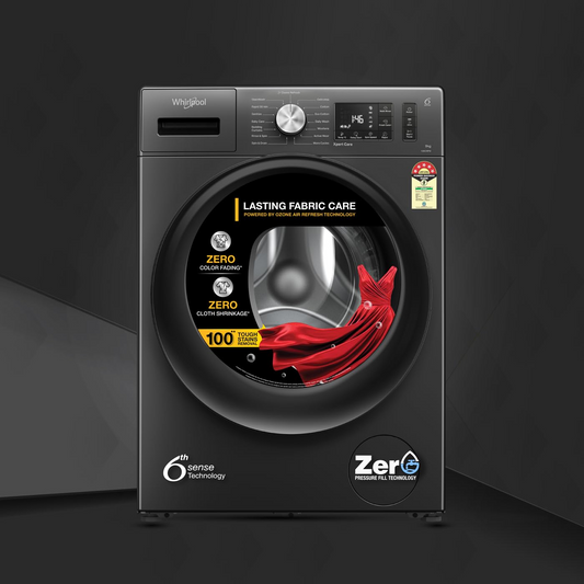 Whirlpool 9 Kg Ozone Technology 5 Star Inverter Front Load Fully Automatic Washing Machine with In-Built Heater (XO9012BYM52E, Midnight Grey, 100+ Tough Stains, 1400 RPM)