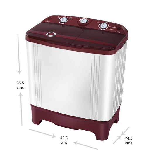 Kelvinator SATT 6.5 Kg Semi Automatic Top Load Washing Machine  Model: KWS-B650CR | Rust Free Body