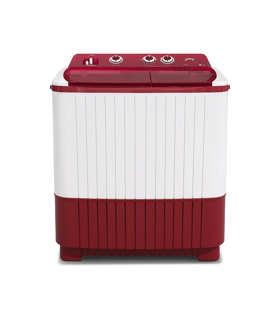 Godrej 7 Kg 5 star Semi-Automatic Top Loading Washing Machine (WSAXIS DX 70 5.0 SN2 T WNRD, Wine Red, 100% rust proof poly propylene body)