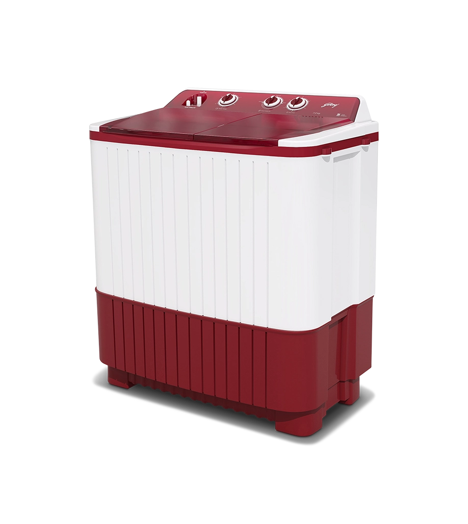 Godrej 7 Kg 5 star Semi-Automatic Top Loading Washing Machine (WSAXIS DX 70 5.0 SN2 T WNRD, Wine Red, 100% rust proof poly propylene body)