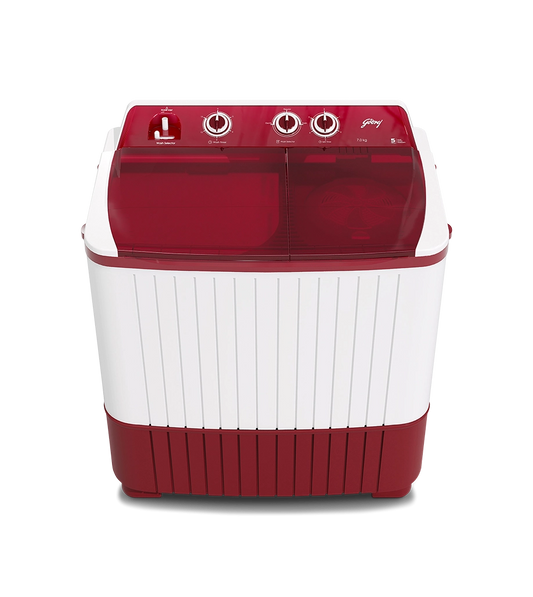 Godrej 7 Kg 5 star Semi-Automatic Top Loading Washing Machine (WSAXIS DX 70 5.0 SN2 T WNRD, Wine Red, 100% rust proof poly propylene body)