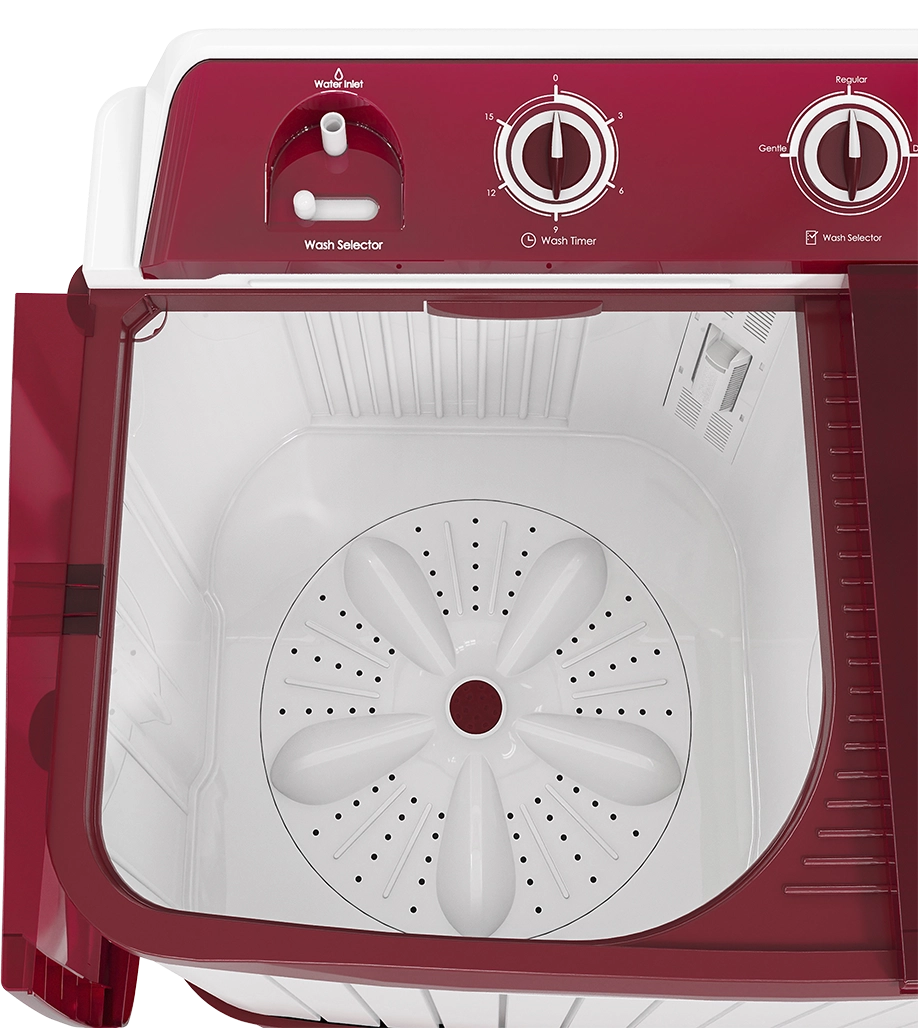 Godrej 7 Kg 5 star Semi-Automatic Top Loading Washing Machine (WSAXIS DX 70 5.0 SN2 T WNRD, Wine Red, 100% rust proof poly propylene body)