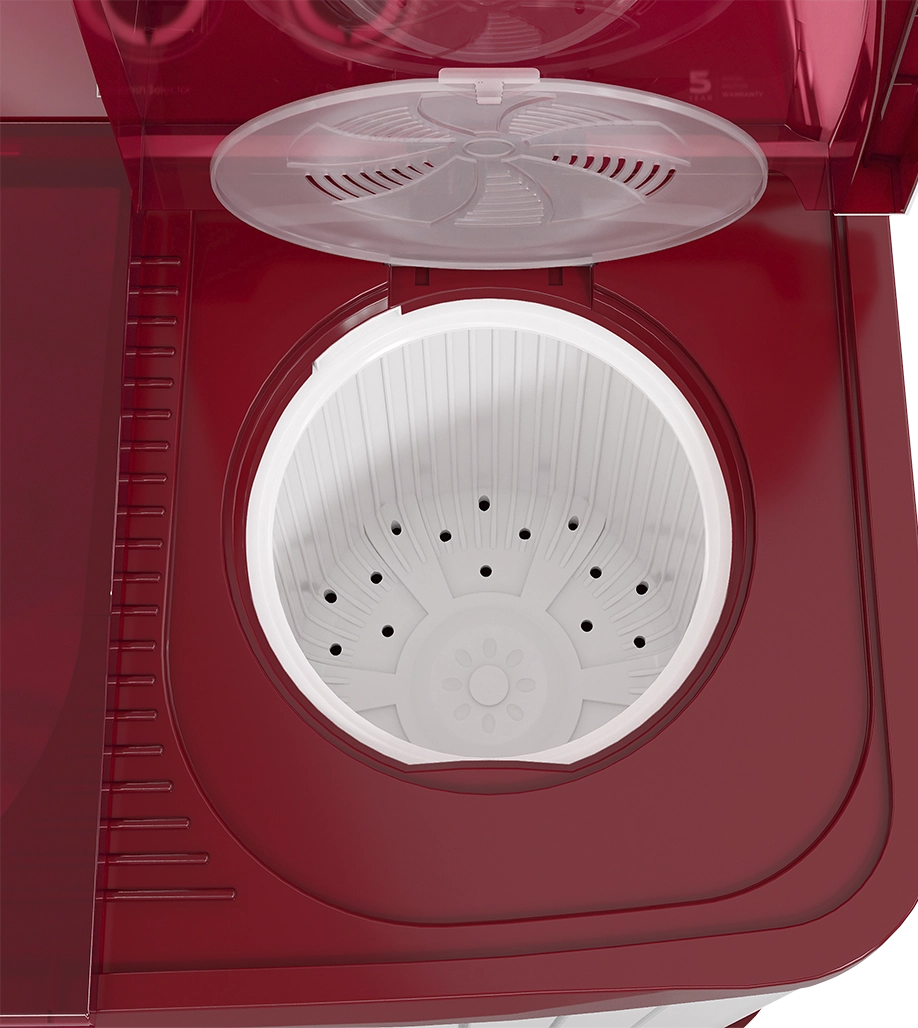 Godrej 7 Kg 5 star Semi-Automatic Top Loading Washing Machine (WSAXIS DX 70 5.0 SN2 T WNRD, Wine Red, 100% rust proof poly propylene body)