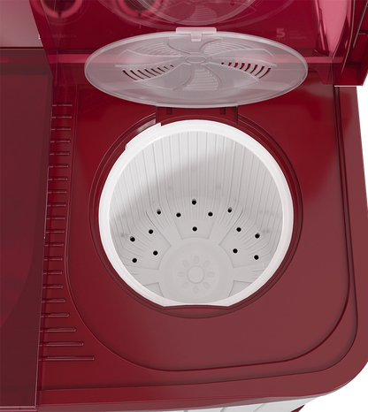 Godrej 7 Kg 5 star Semi-Automatic Top Loading Washing Machine (WSAXIS DX 70 5.0 SN2 T WNRD, Wine Red, 100% rust proof poly propylene body)
