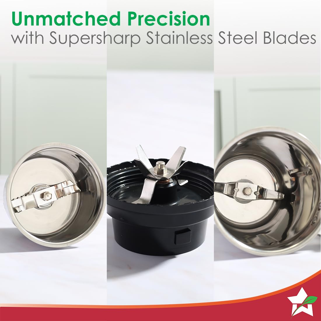 Wonderchef Acura Plus 500 W Mixer Grinder | 4 Jars | Stainless Steel and Transparent PC Jars | Powerful Blending, Mixing, Grinding | 3-Speed, Pulse Function | Anti-Skid Feet | 5 Year Warranty on Motor