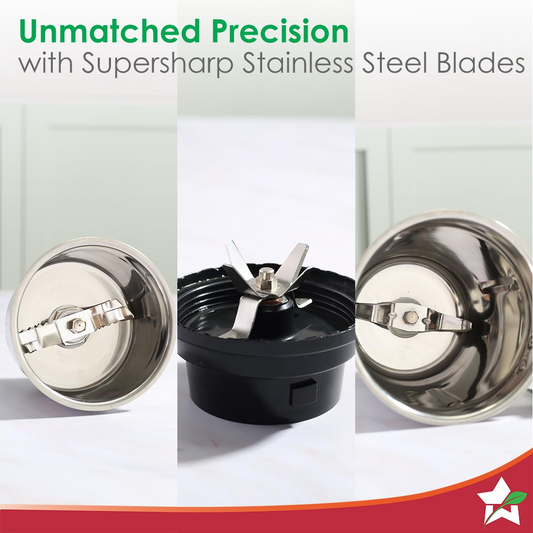 Wonderchef Acura Plus 500 W Mixer Grinder | 4 Jars | Stainless Steel and Transparent PC Jars | Powerful Blending, Mixing, Grinding | 3-Speed, Pulse Function | Anti-Skid Feet | 5 Year Warranty on Motor