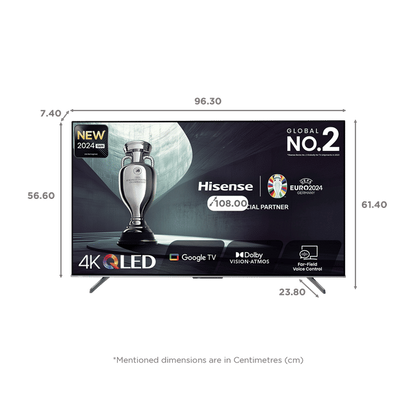 Hisense Q6N 109 cm (43 inch) QLED 4K Ultra HD Smart Google TV with 4K AI Upscaler (2024)