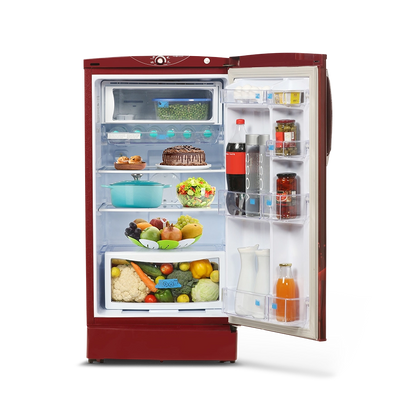 Godrej Edge Rio+ 180 L 1 Star Direct-Cool Single Door Refrigerator  Model: RD EDGE 205A THF | Berry Wine | Direct Cool