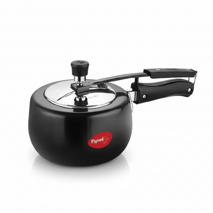 Pigeon Eva Infrared Cooktop 2000W with Amelia 2L Induction Base Pressure Cooker Combo (Black)