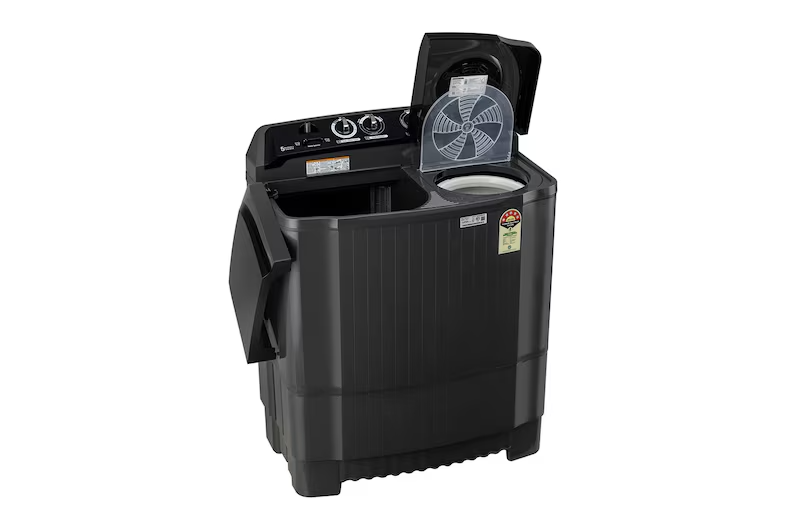 LG 8Kg Semi Automatic Washing Machine, Roller Jet Pulsator + Soak, Middle Black, 5 Star P8015SKAZ