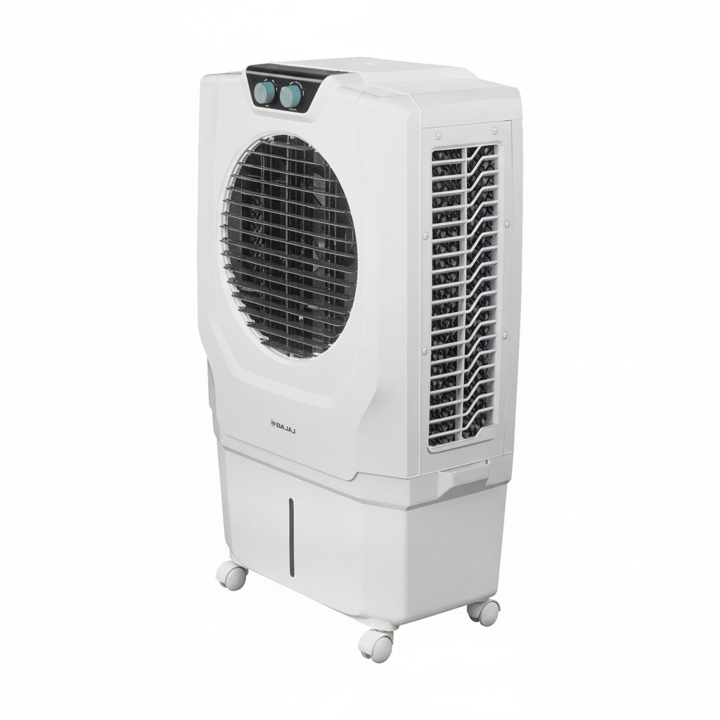 Bajaj Shield Series Specter 56 Litres Desert Air Cooler with Turbo Fan Technology (4 Way Swing Deflection, White)