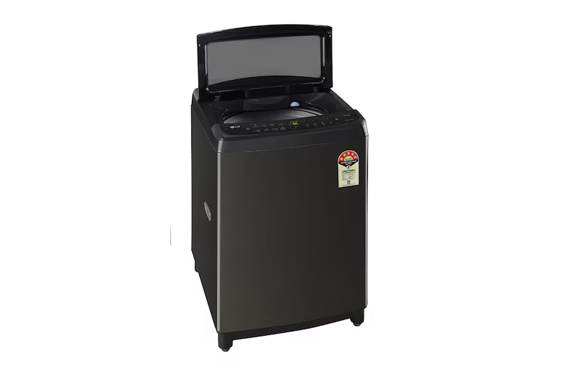 LG 10 Kg 5 Star AI Direct Drive™ Top Load Washing Machine  In-built Heater | Platinum Black | Fully Automatic | Model: THD10SWP