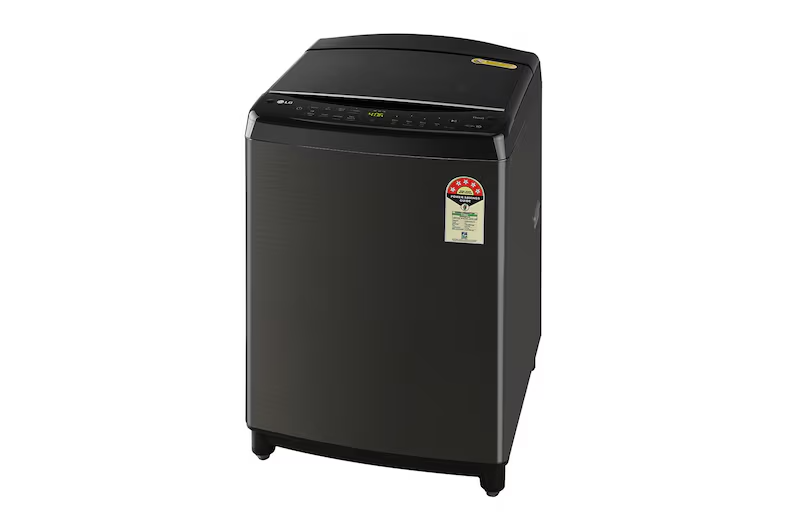 LG 10 Kg 5 Star AI Direct Drive™ Top Load Washing Machine  In-built Heater | Platinum Black | Fully Automatic | Model: THD10SWP
