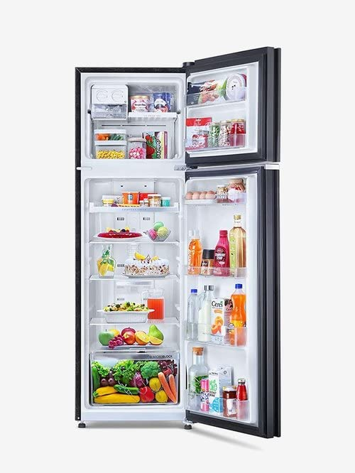 Whirlpool 292 Liters Double Door Refrigerator (Crystal Black/Glass Door, NEO 305GD PRM)