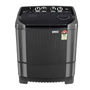 LG 8Kg Semi Automatic Washing Machine, Roller Jet Pulsator + Soak, Middle Black, 5 Star P8015SKAZ