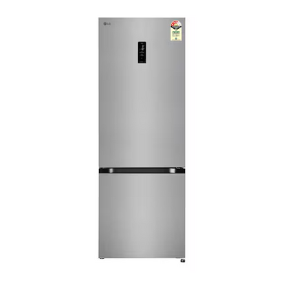LG 340 L 3 Star Bottom Freezer Refrigerator (2025 Model, Door Cooling+™, Wi-Fi Convertible, E-Micom Control, Shiny Steel, BEE Certified, Smart Inverter Compressor) GL-B382DPZX