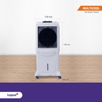 Livpure Multicool Mini Desert Air Cooler- 60L | Cooler with High Air Delivery, Honeycomb Pads, Multi-Directional Wheels | Room Cooler with Inverter Compatibility| 2 year Warranty by Livpure