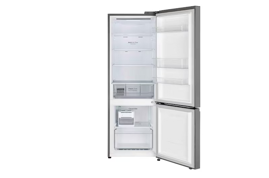 LG 340 L 3 Star Bottom Freezer Refrigerator (2025 Model, Door Cooling+™, Wi-Fi Convertible, E-Micom Control, Shiny Steel, BEE Certified, Smart Inverter Compressor) GL-B382DPZX