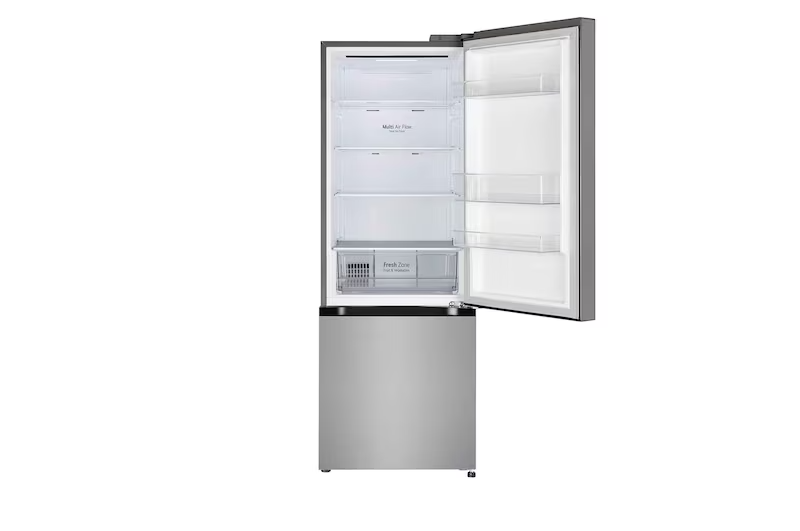 LG 340 L 3 Star Bottom Freezer Refrigerator (2025 Model, Door Cooling+™, Wi-Fi Convertible, E-Micom Control, Shiny Steel, BEE Certified, Smart Inverter Compressor) GL-B382DPZX