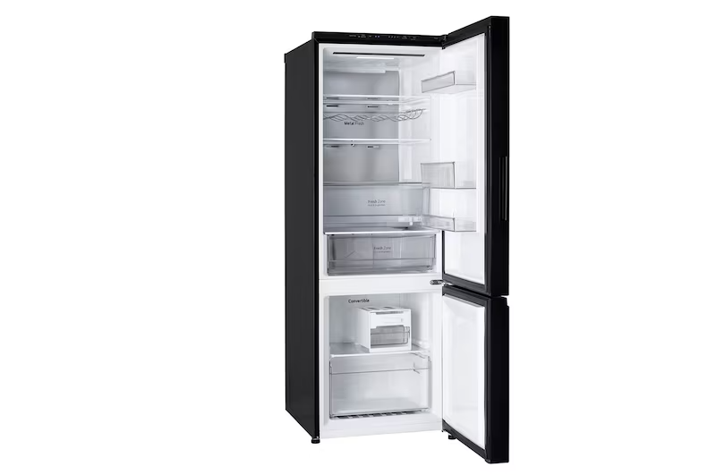 LG 340 L 3 Star Frost Free Bottom Freezer Refrigerator  Model: GL-B382EBMX | Black Mirror | Wi-Fi Convertible