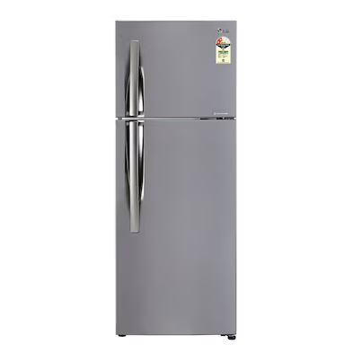 LG 291 L 2 Star Frost Free Double Door Refrigerator  Smart Inverter Compressor | Base Stand Drawer | Shiny Steel Finish | Model: GL-C322KPZY