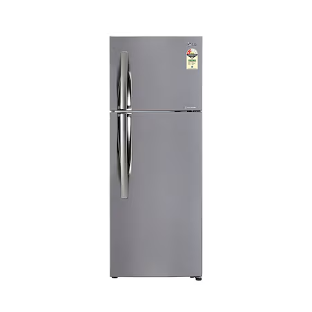 LG 291 L 2 Star Frost Free Double Door Refrigerator  Smart Inverter Compressor | Base Stand Drawer | Shiny Steel Finish | Model: GL-C322KPZY