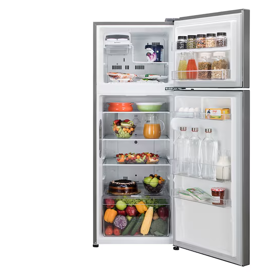 LG 291 L 2 Star Frost Free Double Door Refrigerator  Smart Inverter Compressor | Base Stand Drawer | Shiny Steel Finish | Model: GL-C322KPZY