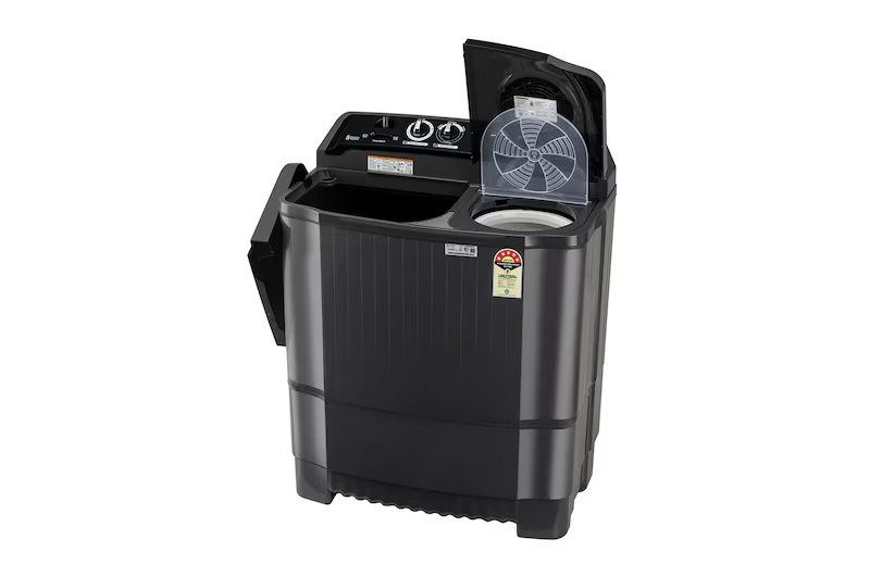 LG 8Kg Semi Automatic Washing Machine, Roller Jet Pulsator + Soak, Middle Black, 5 Star P8015SKAZ