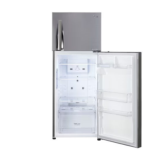 LG 291 L 2 Star Frost Free Double Door Refrigerator  Smart Inverter Compressor | Base Stand Drawer | Shiny Steel Finish | Model: GL-C322KPZY