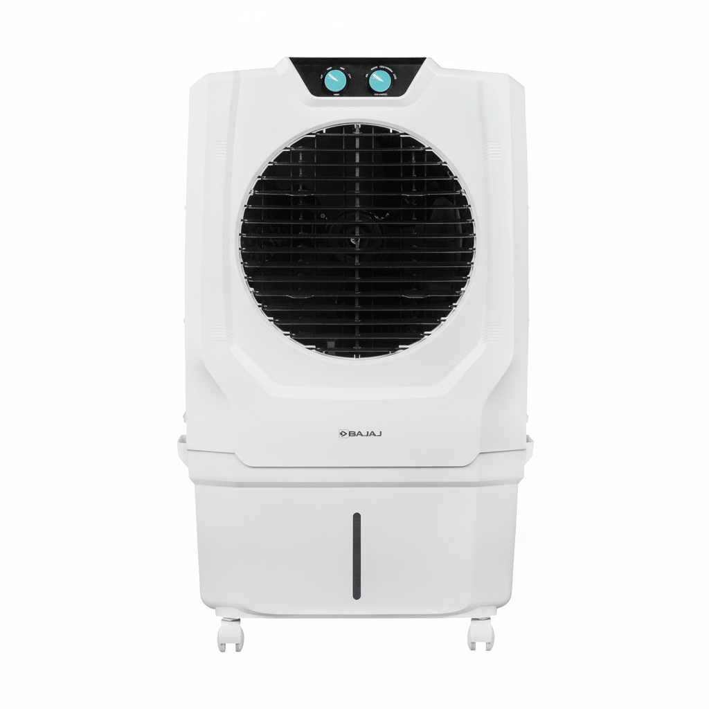 Bajaj Shield Series Specter 56 Litres Desert Air Cooler with Turbo Fan Technology (4 Way Swing Deflection, White)