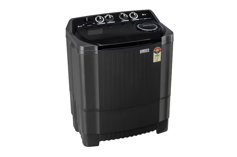 LG 8Kg Semi Automatic Washing Machine, Roller Jet Pulsator + Soak, Middle Black, 5 Star P8015SKAZ