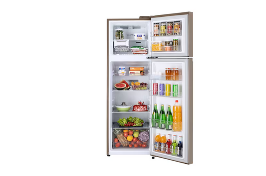 LG 272 L 2 Star Frost-Free Double Door Refrigerator  Smart Inverter Compressor | Auto Smart Connect™ | Frost Free Cooling | Fawn Steel Finish | Model: GL-S312SFSY