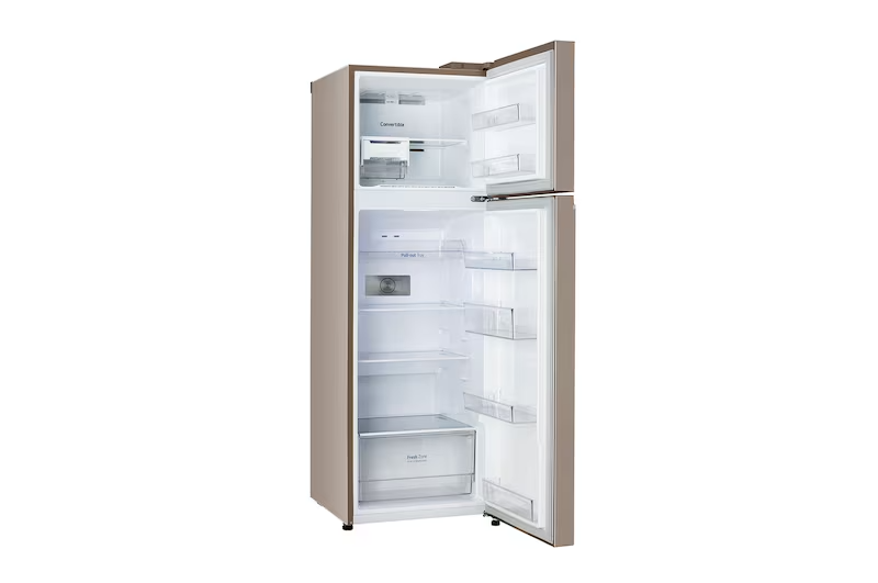 LG 272 L 2 Star Frost-Free Double Door Refrigerator  Smart Inverter Compressor | Auto Smart Connect™ | Frost Free Cooling | Fawn Steel Finish | Model: GL-S312SFSY