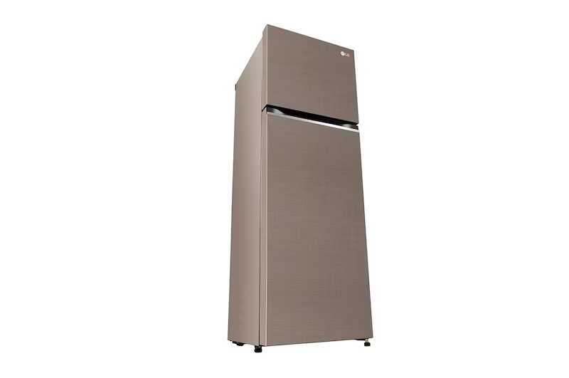 LG 272 L 2 Star Frost-Free Double Door Refrigerator  Smart Inverter Compressor | Auto Smart Connect™ | Frost Free Cooling | Fawn Steel Finish | Model: GL-S312SFSY