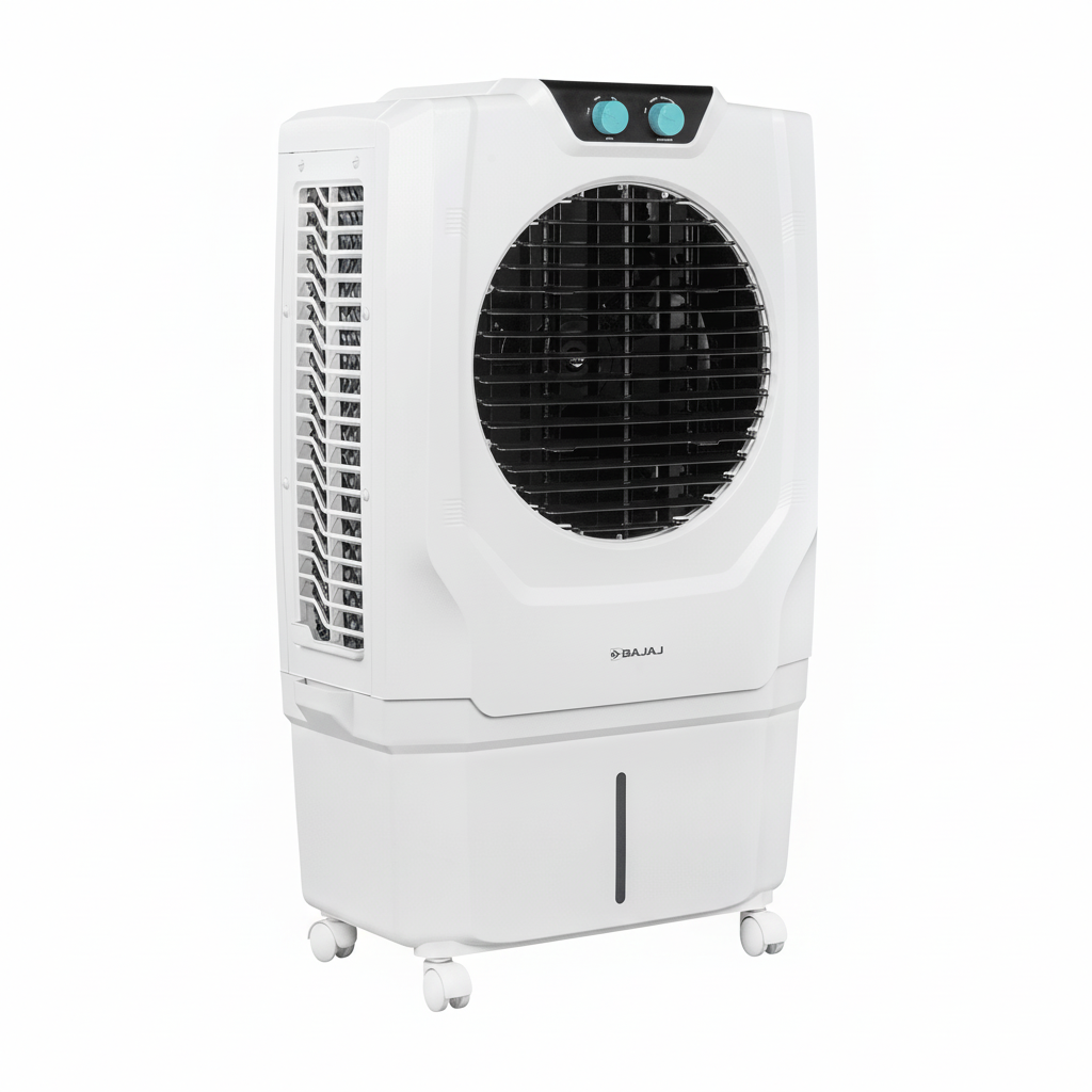 Bajaj Shield Series Specter 56 Litres Desert Air Cooler with Turbo Fan Technology (4 Way Swing Deflection, White)