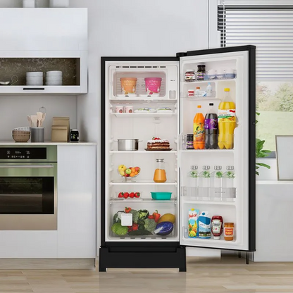 Whirlpool Vitamagic Pro 192L 3 Star Single Door Refrigerator with Base Drawer - Gravity Black-Y