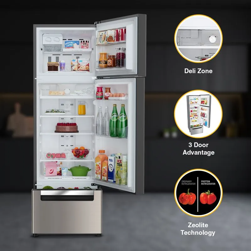 Whirlpool Protton 300L Frost Free Three Door Refrigerator