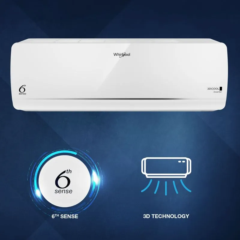 Whirlpool 3DCool 15T 3 Star Inverter Split Air Conditioner (3DCOOL 15T 3S INV EXP S6M2PP0) - 2026 Model