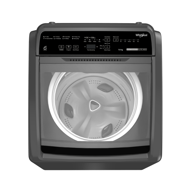Whirlpool Whitemagic Elite 7kg 5 Star Fully Automatic Top Load Washing Machine - Grey