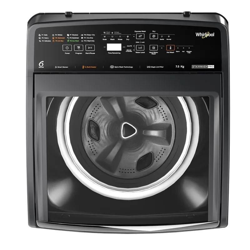 Whirlpool Stainwash Pro 7.5kg 5 Star Fully Automatic Top Load Washing Machine with In-Built Heater