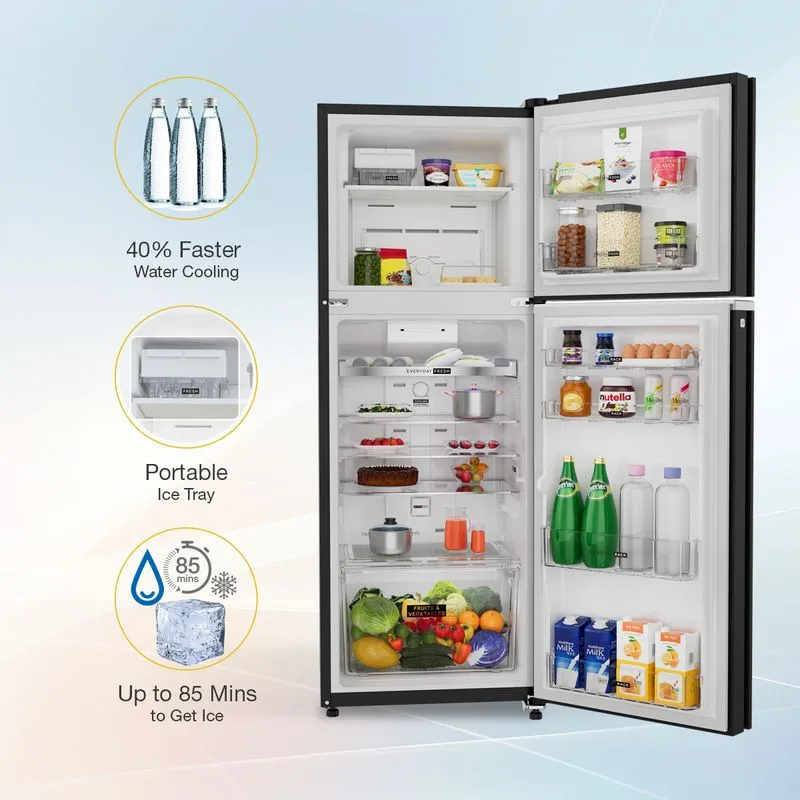 Whirlpool NeoFresh 235L 2 Star Glass Finish Frost Free Double Door Refrigerator – 22329 (Crystal Mirror)